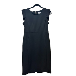 Calvin Klein Little Black Sheath Dress Size 12  Petite | Work Office Classic LBD